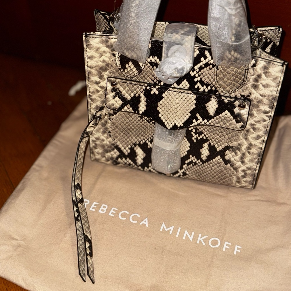 Rebecca Minkoff Natural Snakeskin Mini Tote